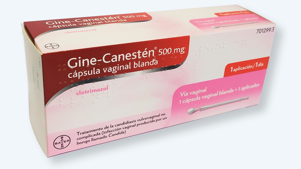 GINE-CANESTEN 500 MG CAPSULA VAGINAL BLANDA , 1 capsula vaginal blanda + 1 aplicador