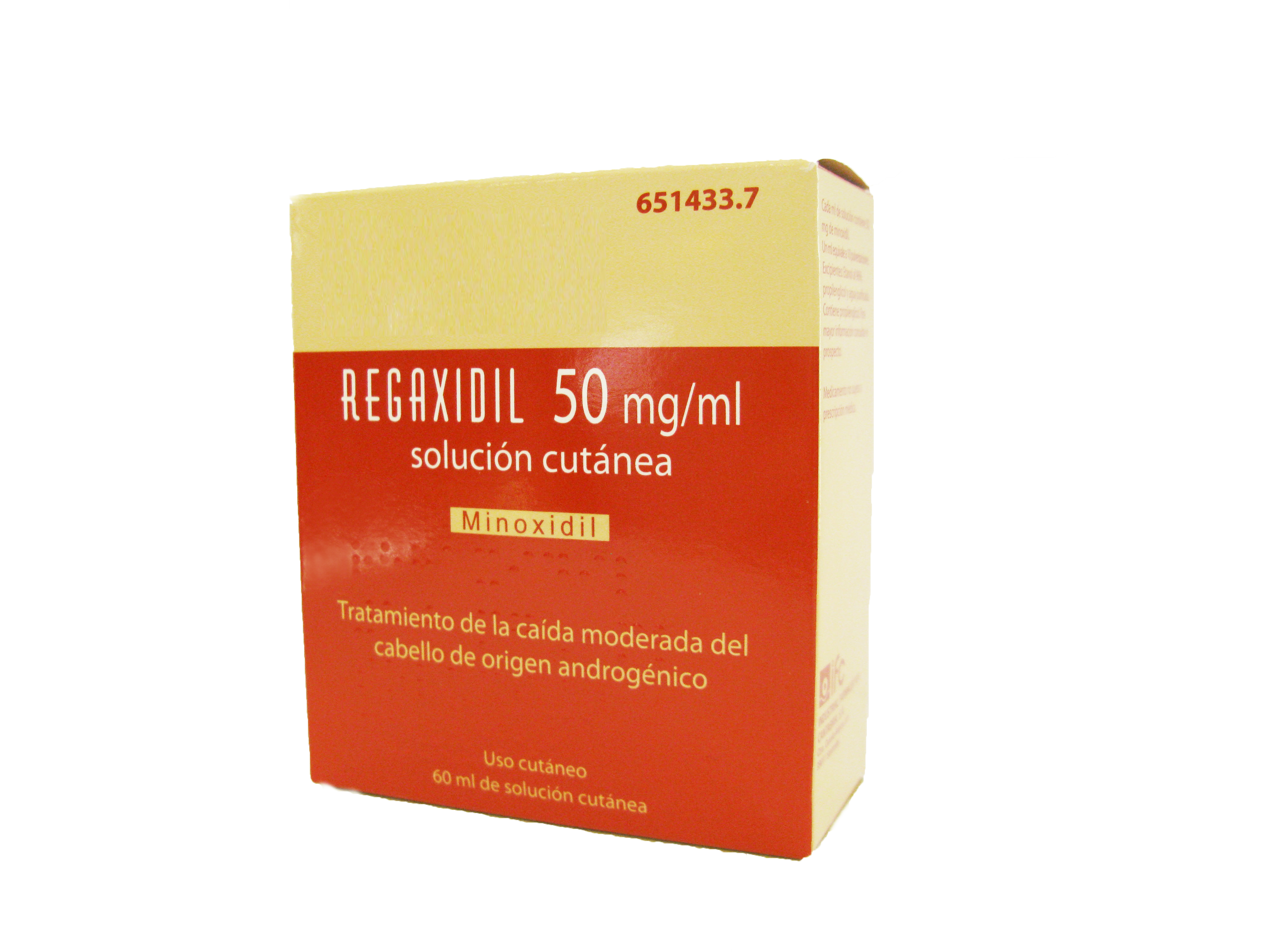 REGAXIDIL 50 mg/ml SOLUCION CUTANEA , 1 frasco de 60 ml
