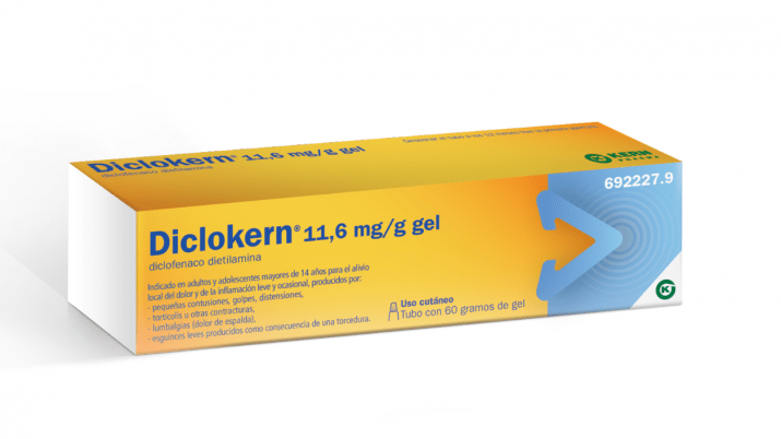 DICLOKERN 11,6 mg/g GEL , 1 tubo de 60 g