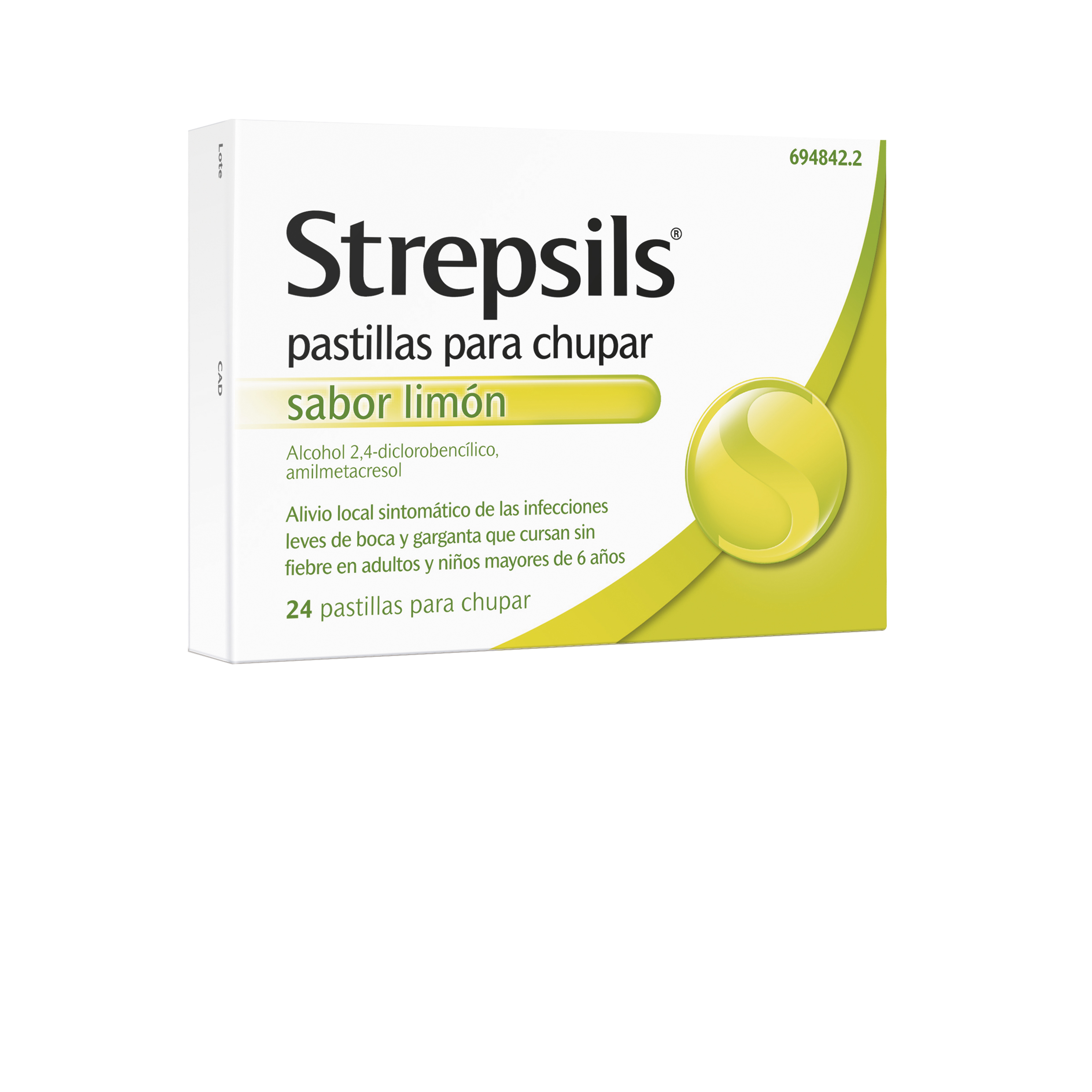 STREPSILS PASTILLAS PARA CHUPAR  SABOR LIMON, 24 pastillas para chupar                       