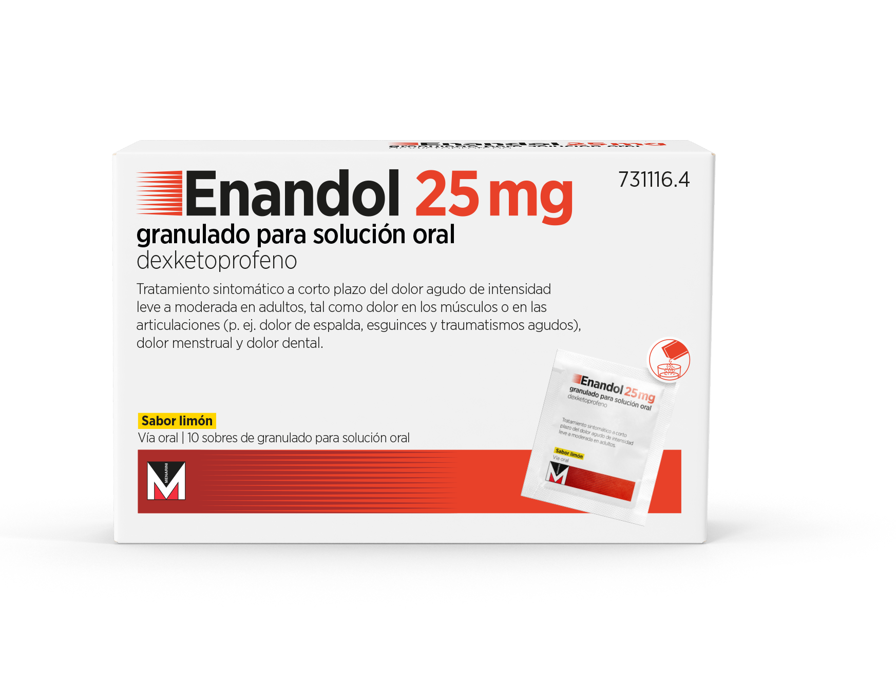 Enandol 25 mg granulado - 10 sobres