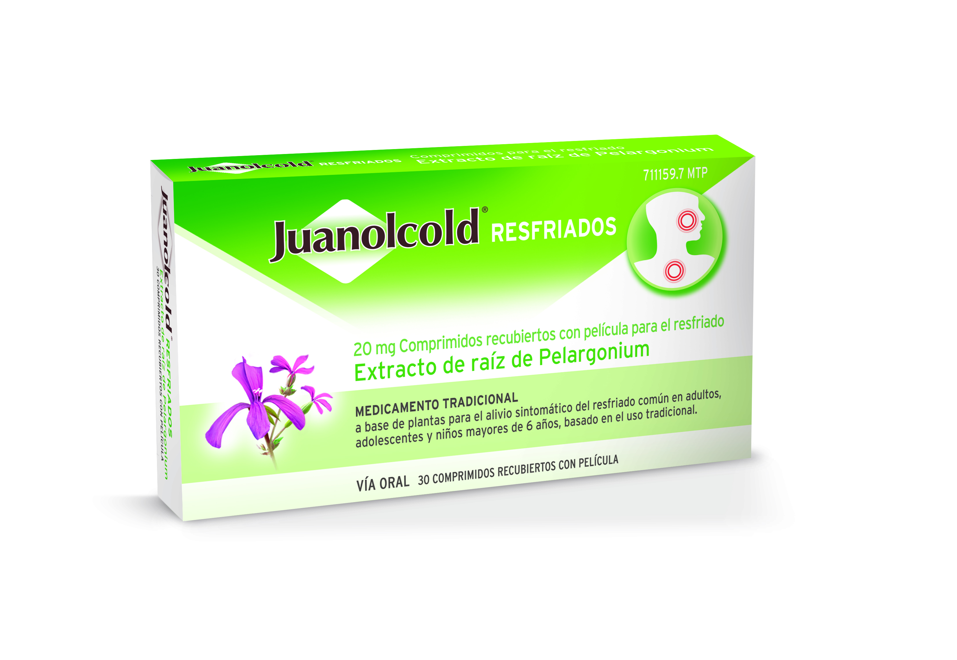 JUANOLCOLD RESFRIADOS 20 MG 30 COMPRIMIDOS RECUBIERTOS