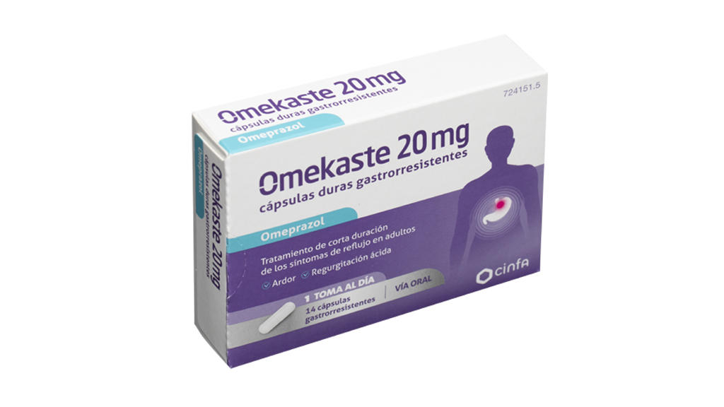 OMEKASTE 20 MG CÁPSULAS DURAS GASTRORRESISTENTES