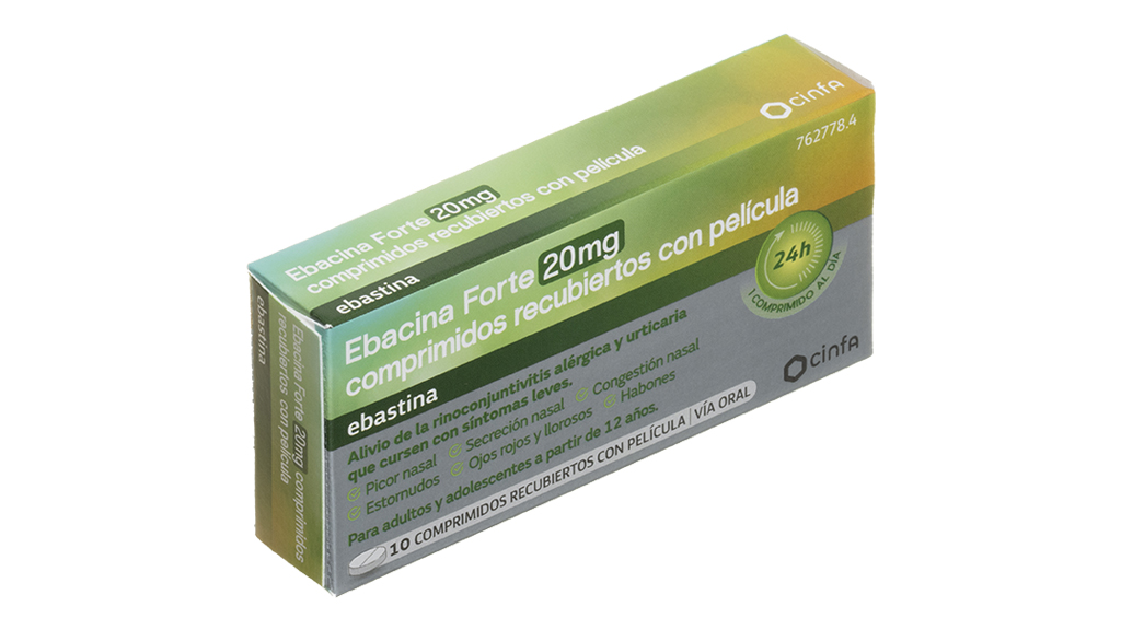 EBACINA FORTE CINFALAB 20 MG COMPRIMIDOS RECUBIERTOS CON PELÍCULA