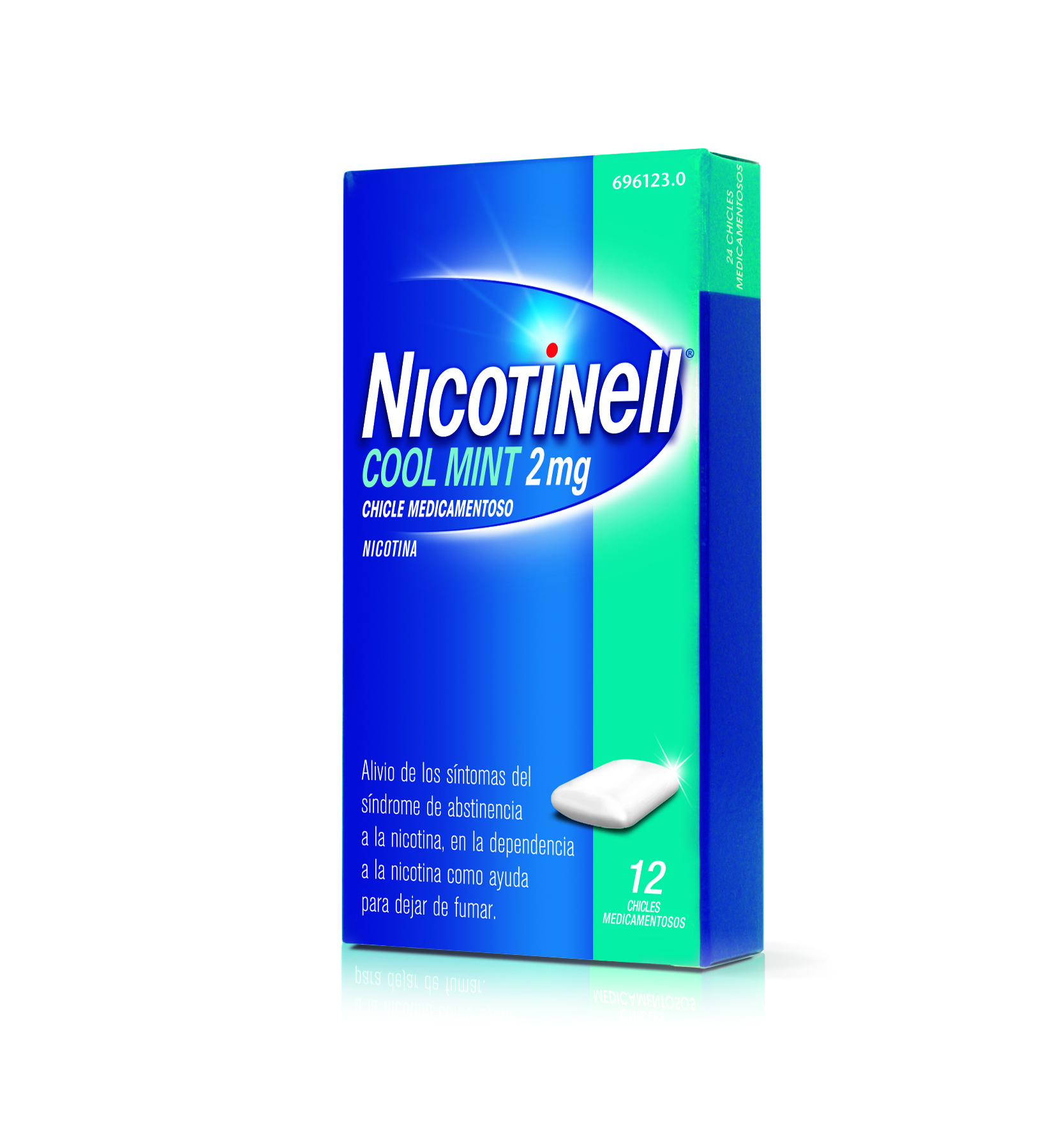 NICOTINELL COOL MINT 2 MG 12 CHICLES RECUBIERTOS