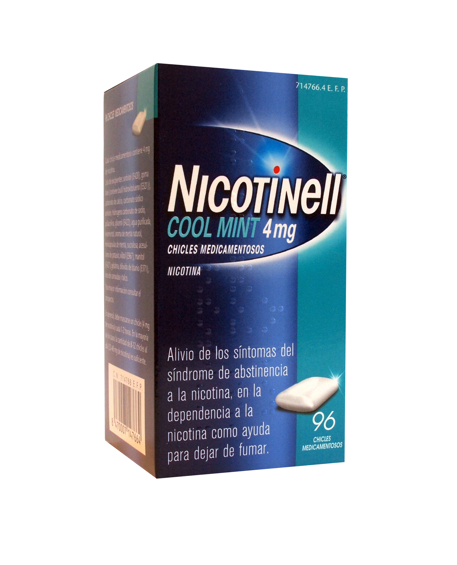 NICOTINELL COOL MINT 4 MG 96 CHICLES MEDICAMENTOSOS
