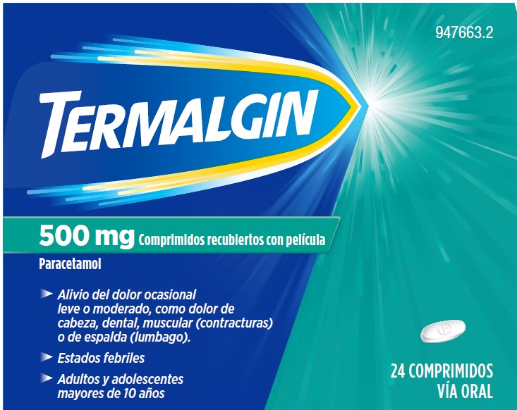 TERMALGIN 500 mg 24 COMPRIMIDOS RECUBIERTOS