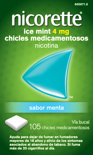 NICORETTE ICE MINT 2 MG CHICLES MEDICAMENTOSOS, 30 CHICLES