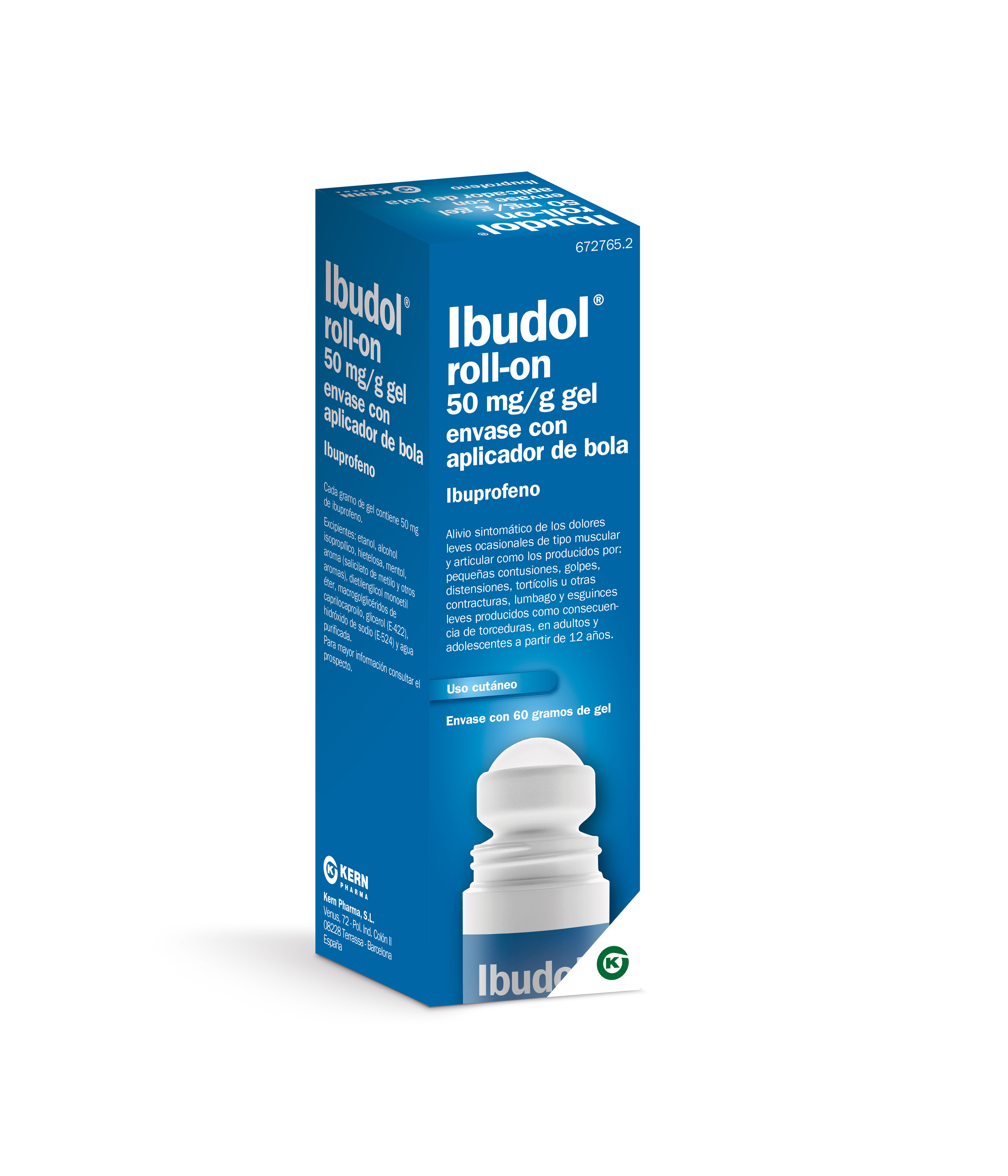 IBUDOL ROLL-ON 50 mg/g gel envase con aplicador de bola