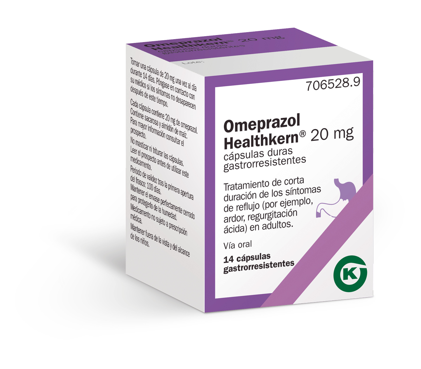 OMEPRAZOL HEALTHKERN 20 mg cápsulas duras gastrorresistentes
