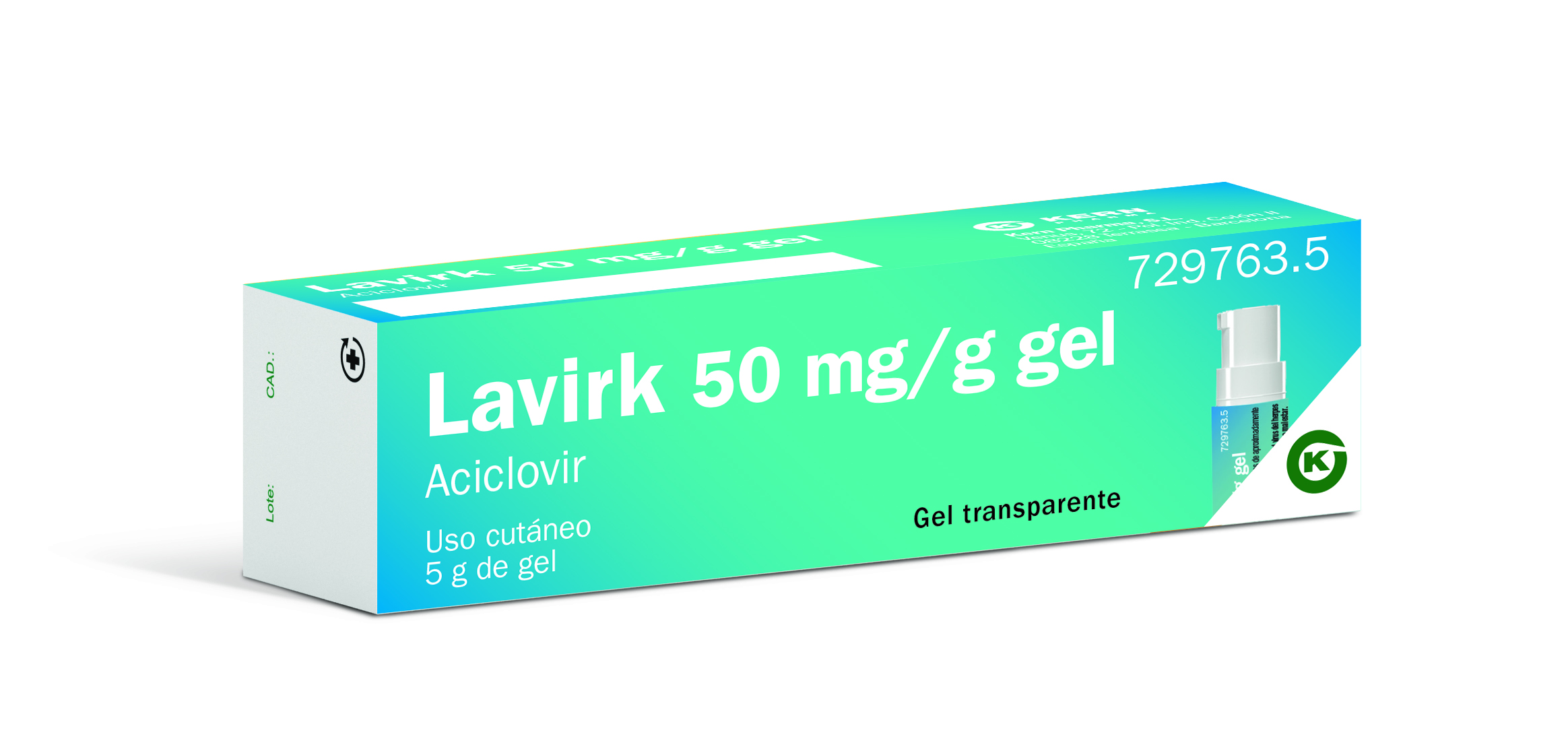 LAVIRK 50 mg/g gel, tubo de 5g con bomba dosificadora