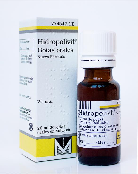 HIDROPOLIVIT GOTAS ORALES EN SOLUCION, 1 FRASCO DE 20 ML