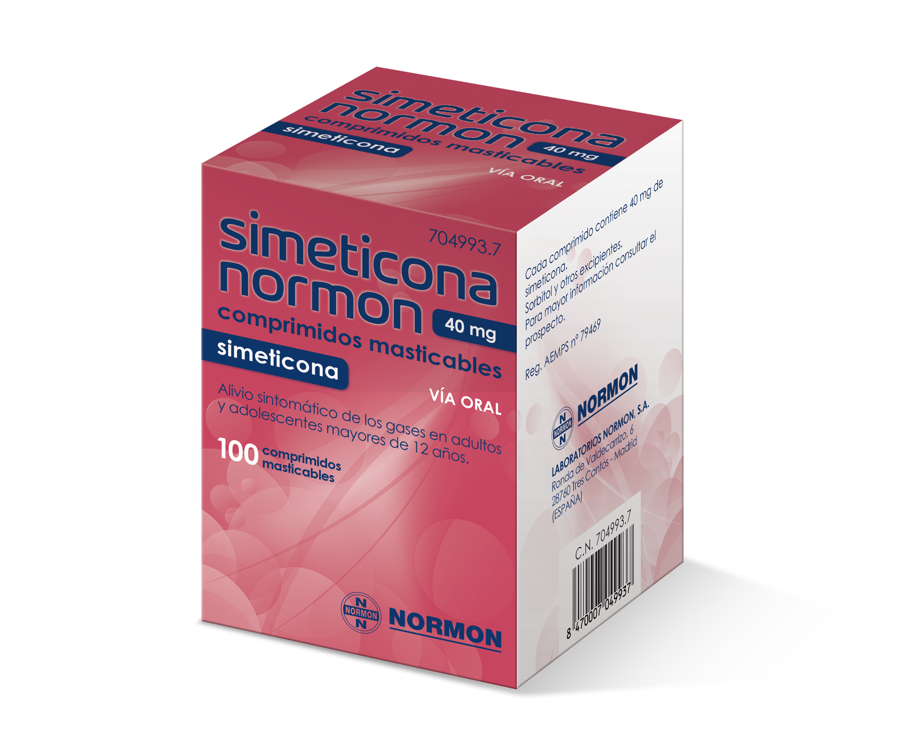 SIMETICONA NORMON 40mg 100 comprimidos