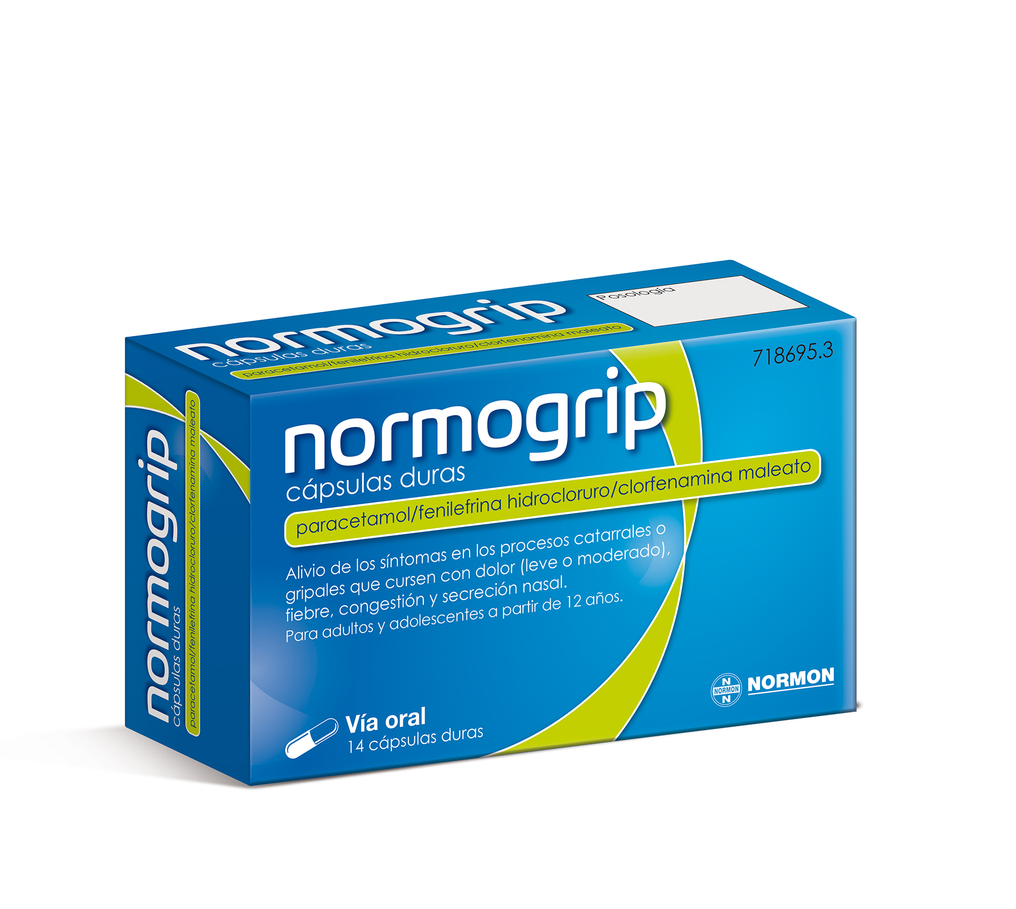 NORMOGRIP 500 MG 14 capsulas