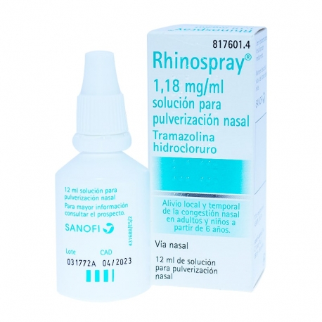 Rhinospray 1,18 mg/ ml Solución para Pulverización nasal, 1 envase pulverizador de 12 ml