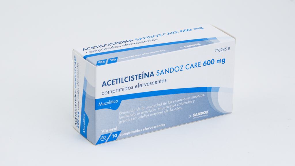 ACETILCISTEÍNA SANDOZ CARE 600 mg comprimidos efervescentes, 10 comprimidos