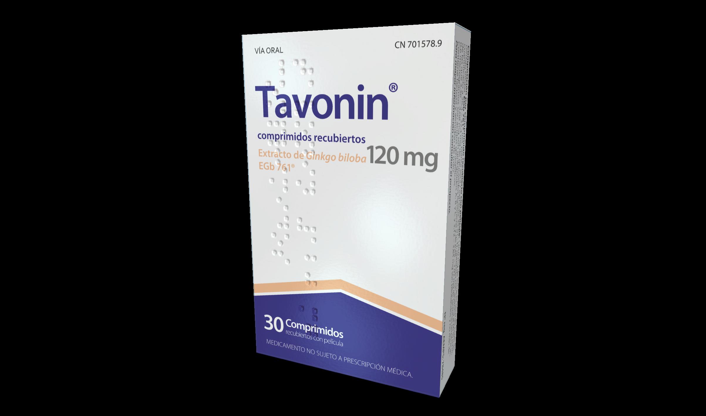 TAVONIN 120 MG COMPRIMIDOS, 30 comprimidos