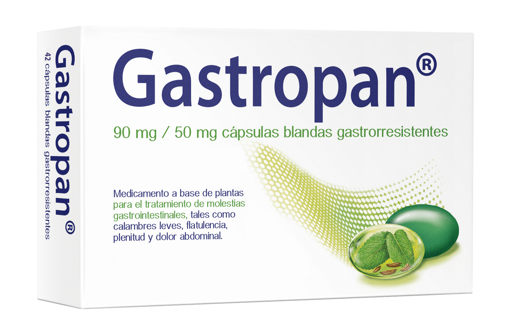 Gastropan 90 mg / 50 mg  cápsulas blandas gastrorresistentes 14 CÁPSULAS