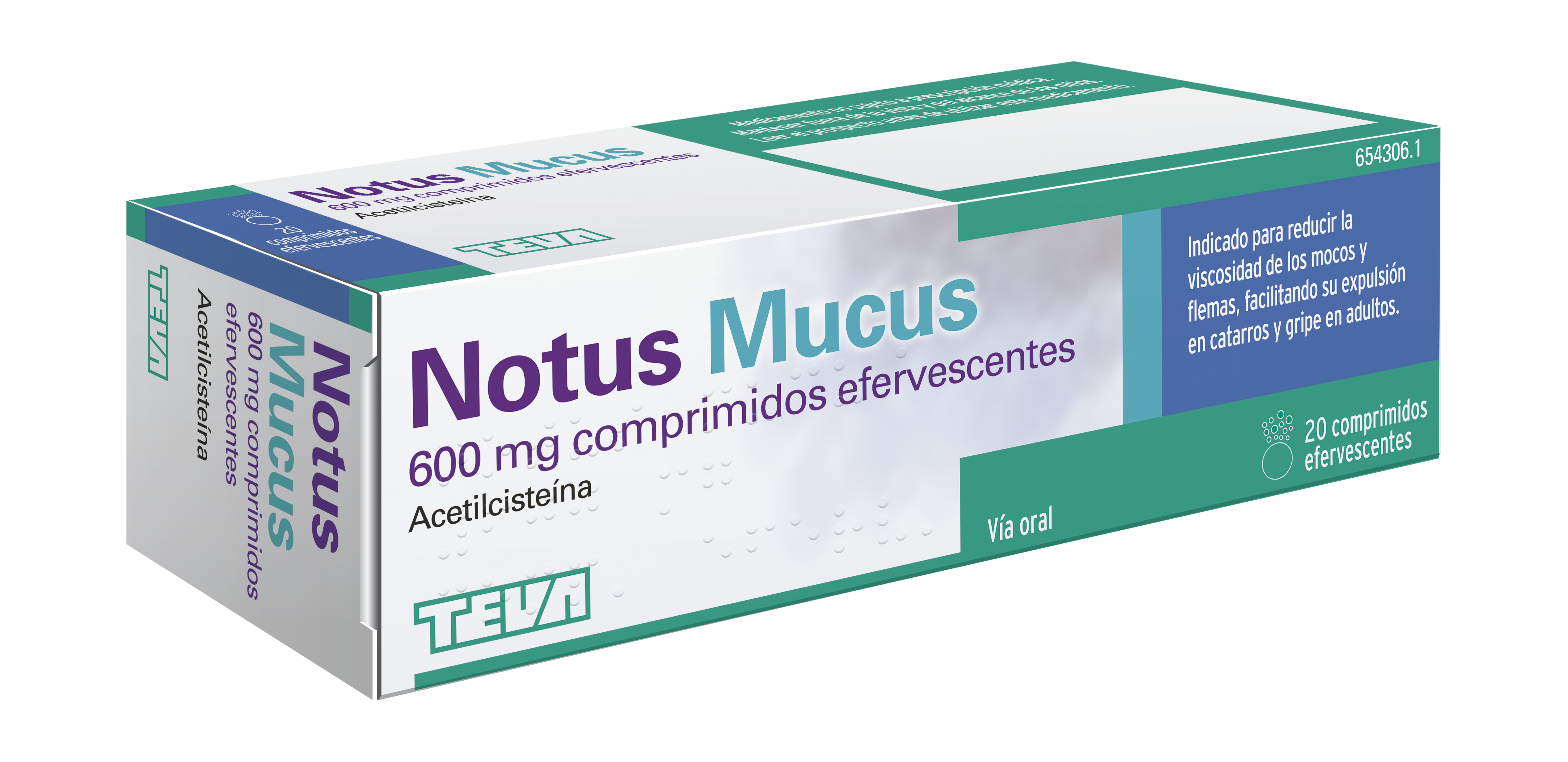 Notus mucus 600 mg comprimidos efervescentes - 20 comprimidos