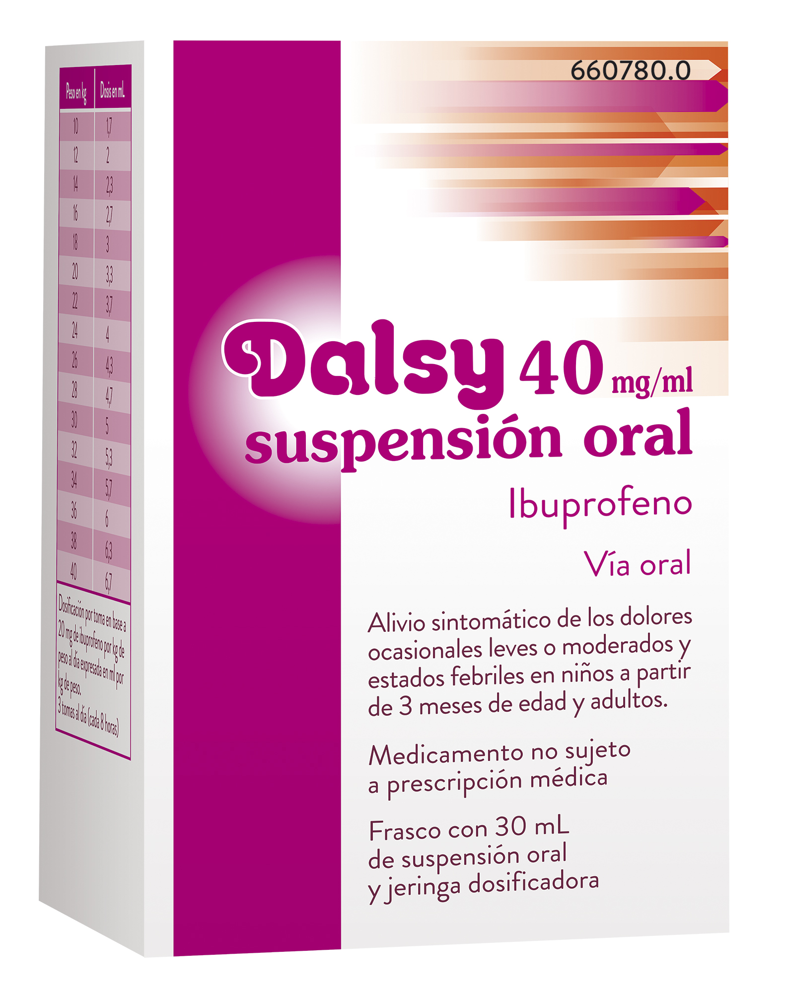 DALSY 40 MG/ML SUSPENSION ORAL 30 ML