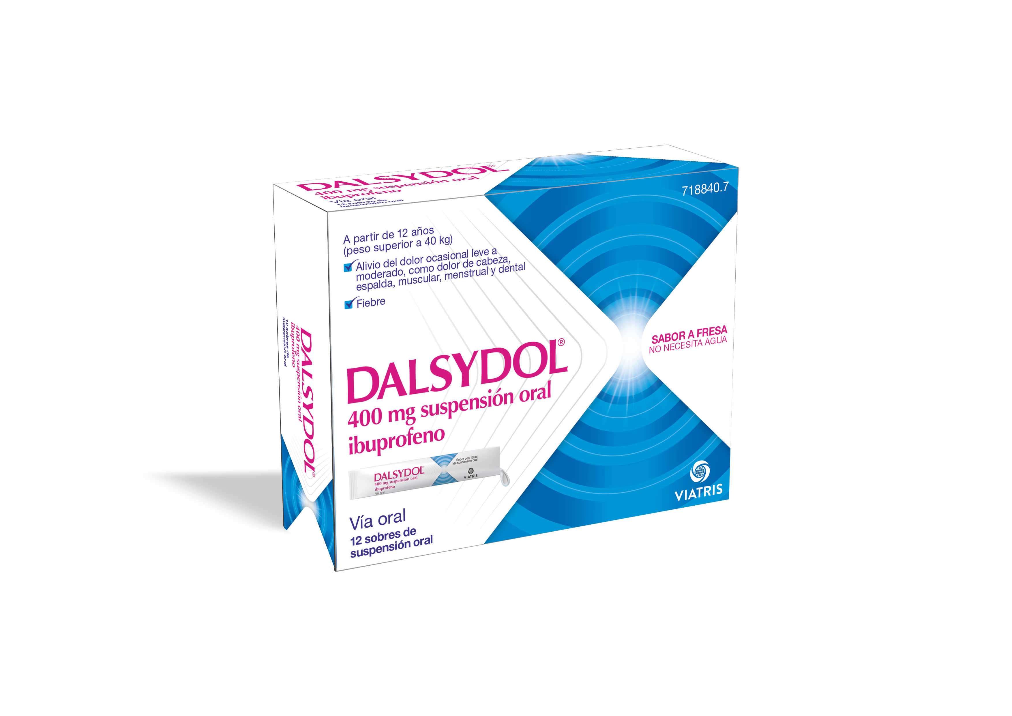 DALSYDOL 400 mg 12 SOBRES SUSPENSION ORAL 10 ml