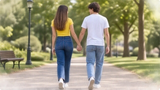 jóvenes paseando