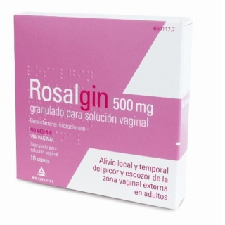 ROSALGIN 500 MG granulado para solución vaginal 10 SOBRES
