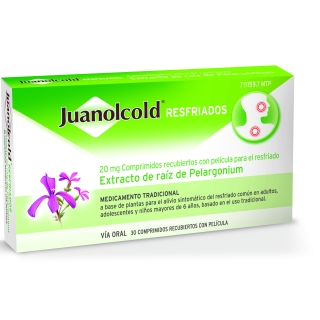 JUANOLCOLD RESFRIADOS 20 MG 30 COMPRIMIDOS RECUBIERTOS