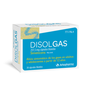 DISOLGAS 257,5 mg cápsulas blandas