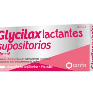 GLYCILAX LACTANTES SUPOSITORIOS, 10 SUPOSITORIOS