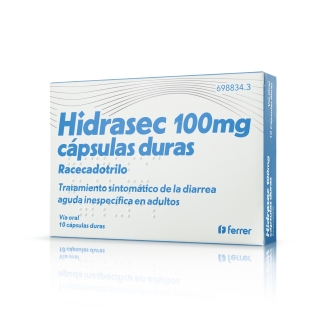 HIDRASEC 100 MG CAPSULAS DURAS , 10 cápsulas