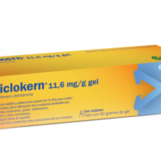 DICLOKERN 11,6 mg/g GEL , 1 tubo de 60 g