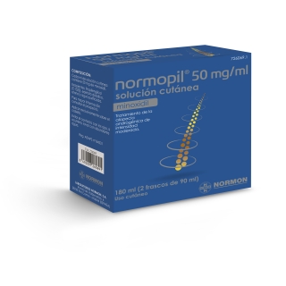 NORMOPIL 50 mg /ml Solución cutánea, 2 frascos 90 ml