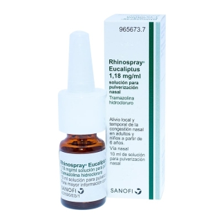 Rhinospray eucaliptus 1,18 mg/ ml solución para pulverización nasal, 1 envase pulverizador de 10 ml