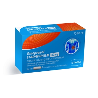 Omeprazol STADAPHARM 20 mg 7 cápsulas duras gastrorresistentes
