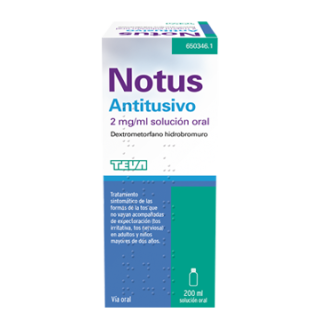 NOTUS ANTITUSIVO 2 mg/ml SOLUCION ORAL , 1 frasco de 200 ml