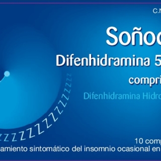 SOÑODOR DIFENHIDRAMINA 50 mg COMPRIMIDOS , 10 comprimidos