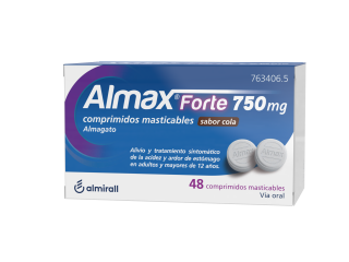 ALMAX FORTE 750 MG COMPRIMIDOS MASTICABLES SABOR FRESA, 48 COMPRIMIDOS ...